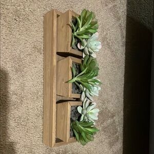 Rustic Wooden Succulent Wall Decor